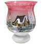 Preview: Kelch Windlicht Winterlandschaft in Rot