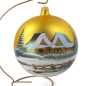 Preview: Glaskugel Ø 15 Winterlandschaft in Gold