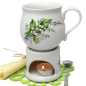 Preview: Becher 0,4 l mit Stövchen - Maiglöckchen