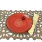 Preview: kleiner flacher teller  mit durchmesser von 19 cm in rustic rot
