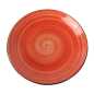 Preview: kleiner flacher teller  mit durchmesser von 19 cm in rustic rot