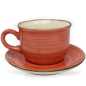 Preview: 0,2l mit untertasse in rot