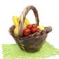 Preview: Korb für Obst - Karo Rustikal