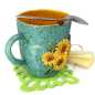 Preview: Becher 500 ml - Sonnenblumen 3D