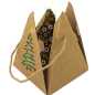 Preview: geschenkbox in der pyramide form mit drei handgefertigten produkten als überraschungsbox zu weihnachten