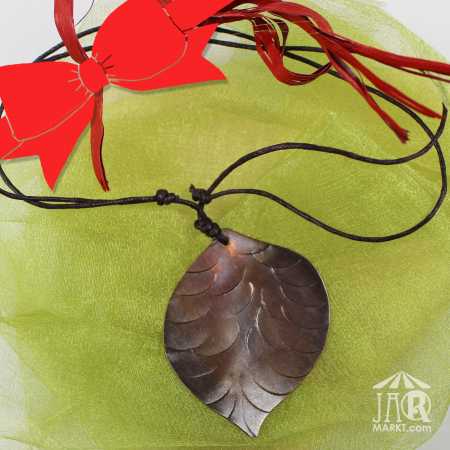 Kupfer Schmuck Anhänger - Blatt