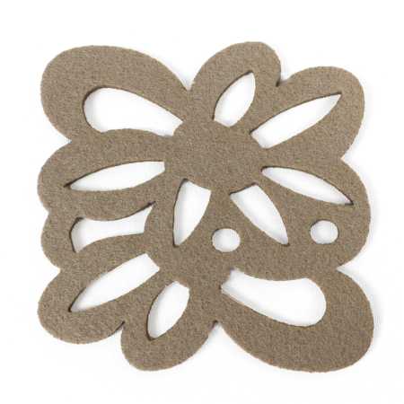 Filzuntersetzer POLA 10 x 10 cm in Beige