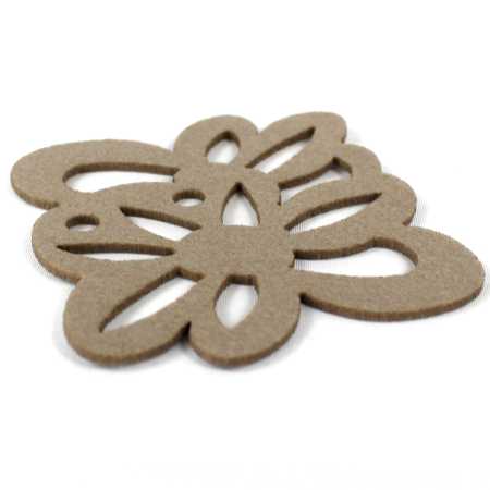 Filzuntersetzer POLA 10 x 10 cm in Beige