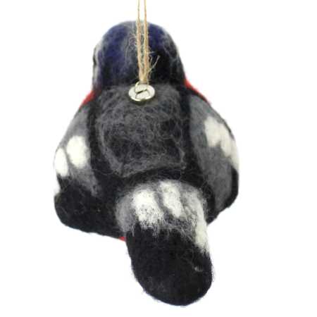 Filzvogel in Gelb / Grün / Grau