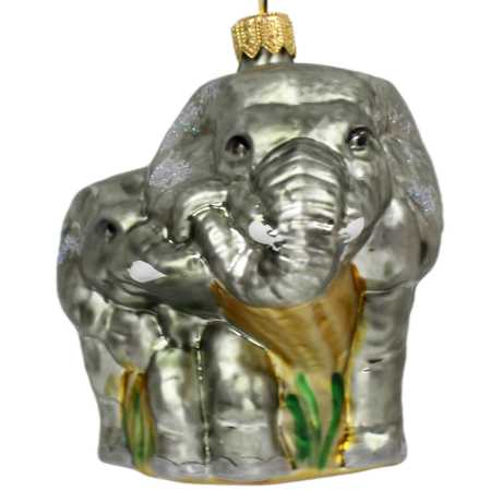Glasfigur Elefanten Familie