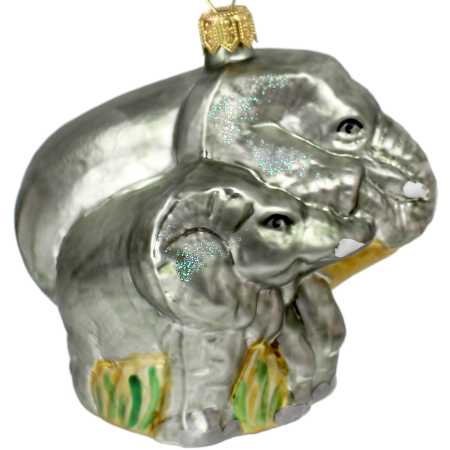 Glasfigur Elefanten Familie
