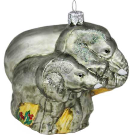 Glasfigur Elefanten Familie