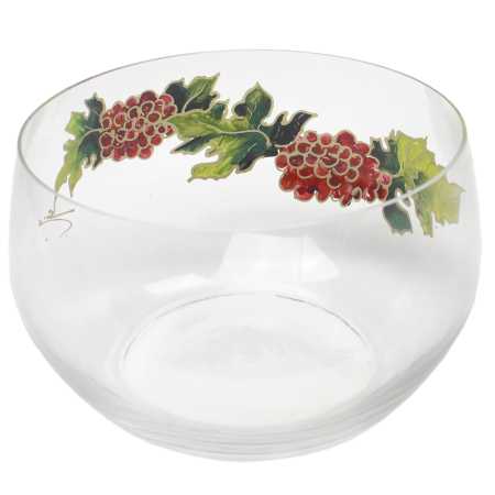 Glasschale - Vogelbeeren Motiv