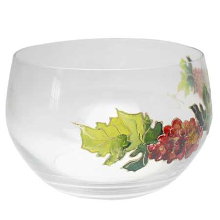 Glasschale - Vogelbeeren Motiv