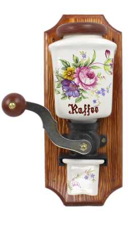 Wandkaffeemühle - Sonnenblume, Holz Buche