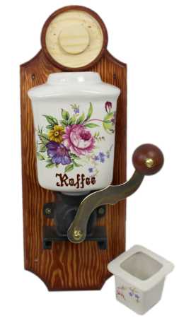 Wandkaffeemühle - Sonnenblume, Holz Buche