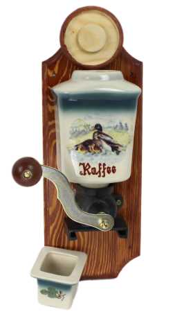 Wandkaffeemühle - wildmotiv - enten