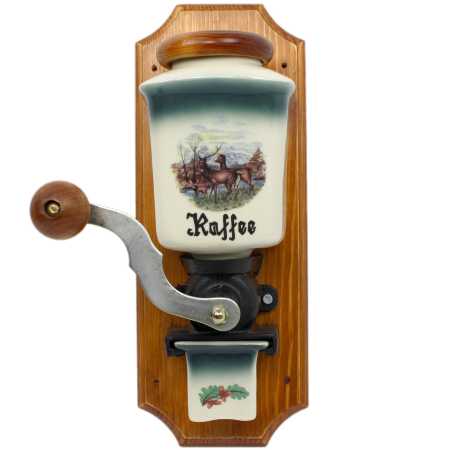 Wandkaffeemühle - wildmotiv - hirsche
