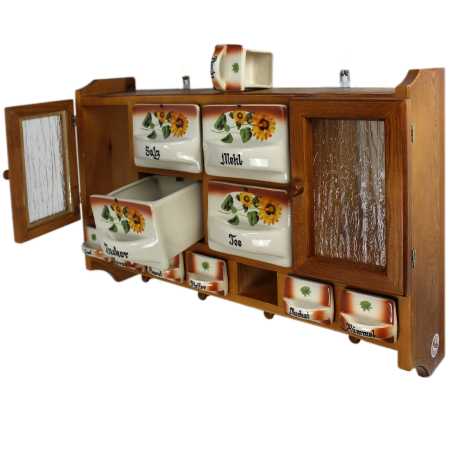 Gewürzregal, groß - Sonnenblumen