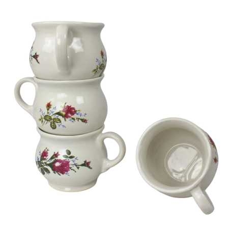 4er-Set Becher 0,35 l - Rosen in Rot
