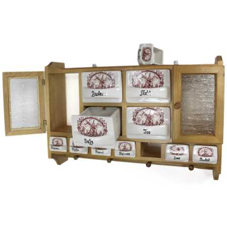 gewürzregal, groß braune windmühle