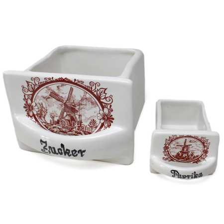 gewürzregal, groß braune windmühle