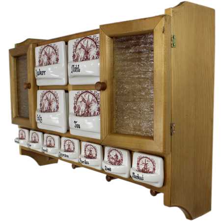 gewürzregal, groß braune windmühle