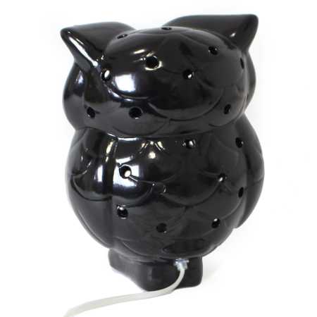 Tischlampe Eule in Schwarz