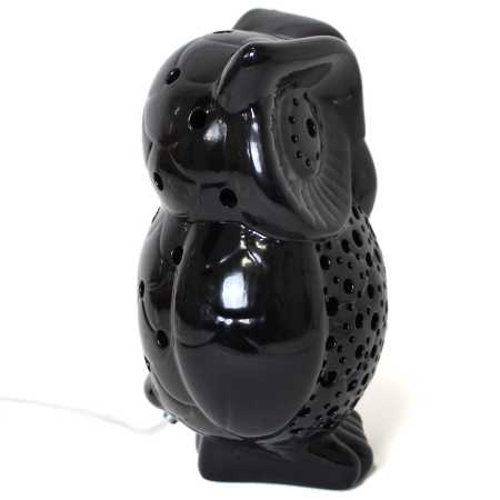 Tischlampe Eule in Schwarz