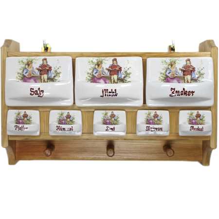 Gewürzregal, klein, Liebespaar Motiv