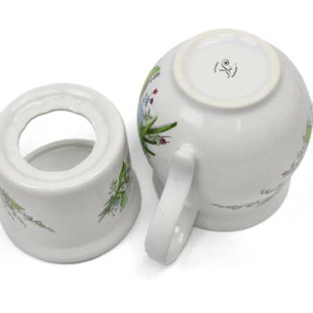 Becher 0,4 l mit Stövchen - Maiglöckchen