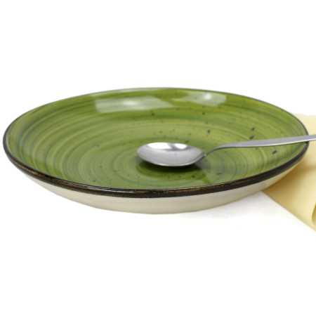 suppenteller  mit durchmesser von 24 cm in grün