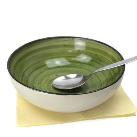 tiefer schüssel  mit durchmesser von 20 cm in grün
