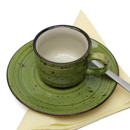 tasse 0,1 l mit untertasse in grün