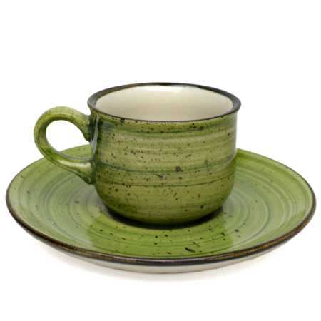 tasse 0,1 l mit untertasse in grün