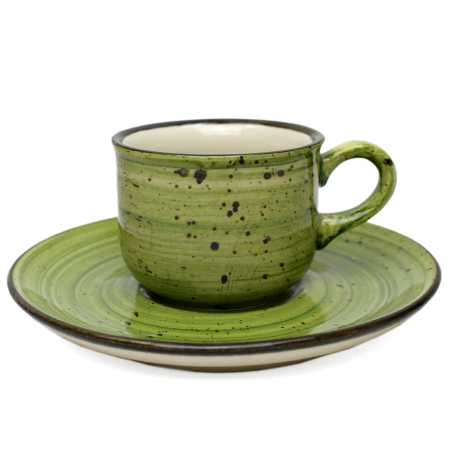 tasse 0,1 l mit untertasse in grün