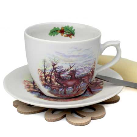 Tasse 0,2 l + Untertasse - Type Tytan - Wildmotiv