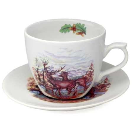 Tasse 0,2 l + Untertasse - Type Tytan - Wildmotiv