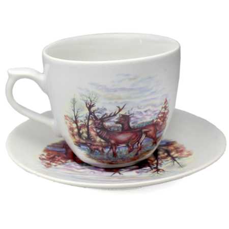 Tasse 0,2 l + Untertasse - Type Tytan - Wildmotiv
