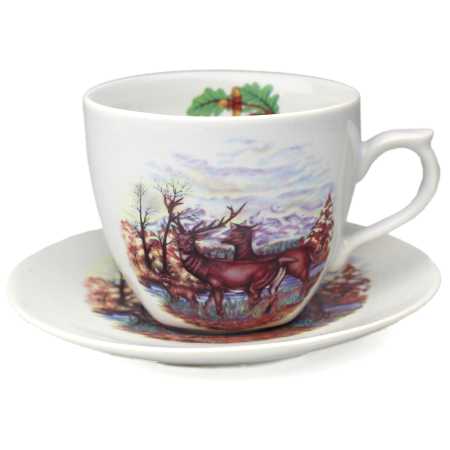 Tasse 0,2 l + Untertasse - Type Tytan - Wildmotiv