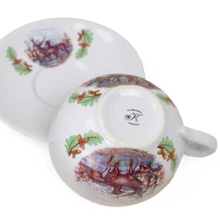 Tasse 0,25 l + Untertasse - Type Roxana - Wildmotiv