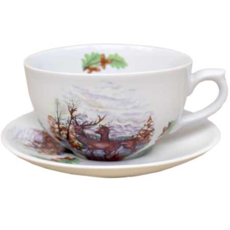 Tasse 0,25 l + Untertasse - Type Roxana - Wildmotiv