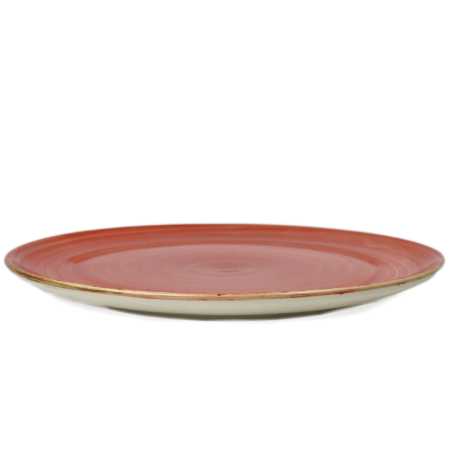 großer flacher teller  mit durchmesser von 27 cm in Rustic Rot