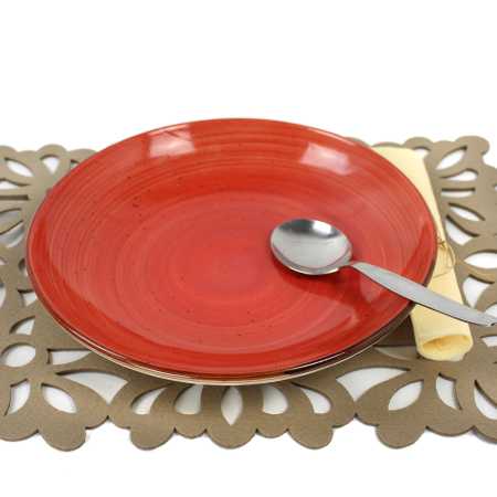suppenteller  mit durchmesser von 24 cm in rustic rot