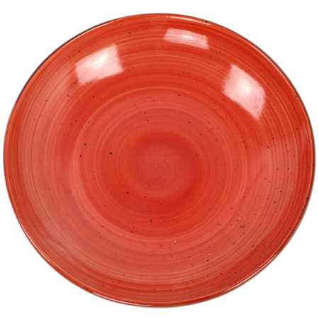 suppenteller  mit durchmesser von 24 cm in rustic rot