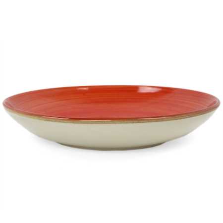 suppenteller  mit durchmesser von 24 cm in rustic rot