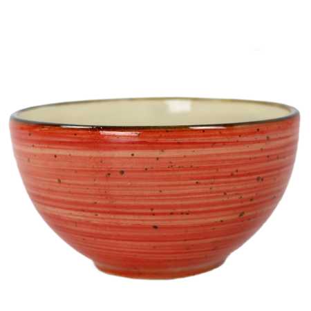 tiefer müslischale 0,5l in rustic rot
