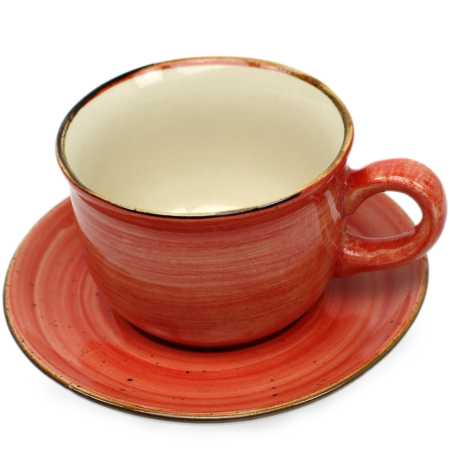 0,2l mit untertasse in rot