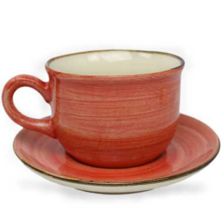 0,2l mit untertasse in rot