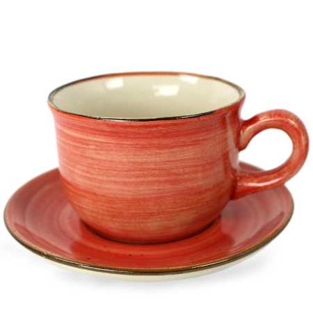 0,2l mit untertasse in rot